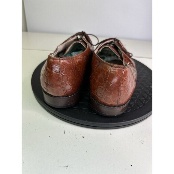 Stacy Adams Mens Oxford Dress Shoes Brown Faux Alligator Tassel Lace Up 9.5 main image 7